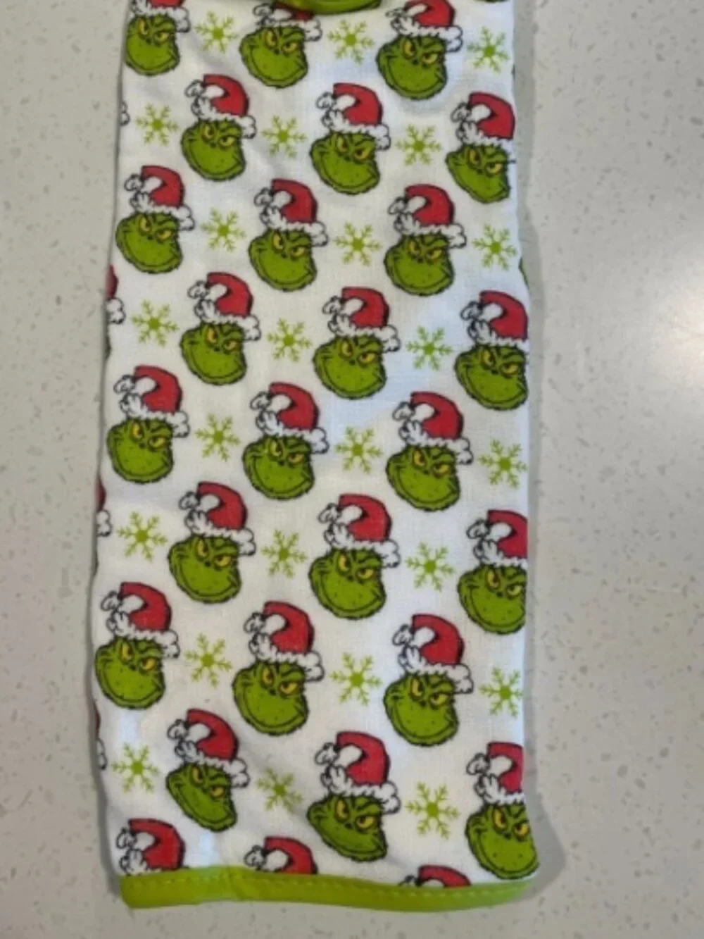 GRINCH Head Kitchen Teal Towel 16